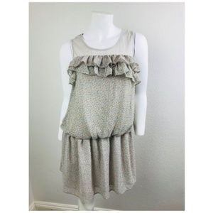 SUNCOO PARIS Small Dress Brown Sleeveless Ruffled